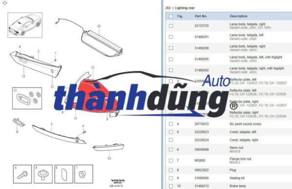 ĐÈN HẬU TRÁI HYUNDAI I20 2009