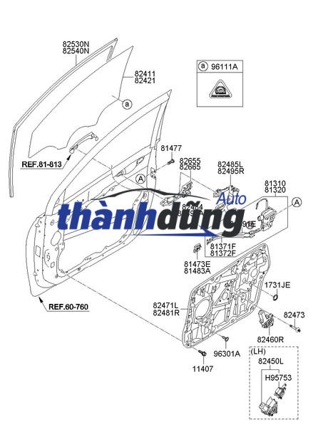 Ổ NGẬM KHÓA CỬA TRƯỚC PHẢI HYUNDAI TUCSON 2011