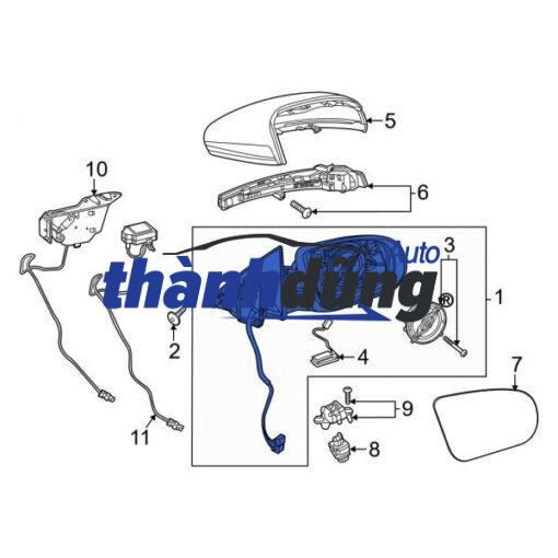 KÍNH CHIẾU HẬU TRÁI KIA BONGO 3
