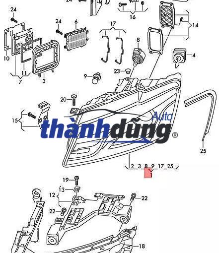 ỐP MẶT ĐÈN PHA MAZDA 6 2017-2019 - Ảnh 3