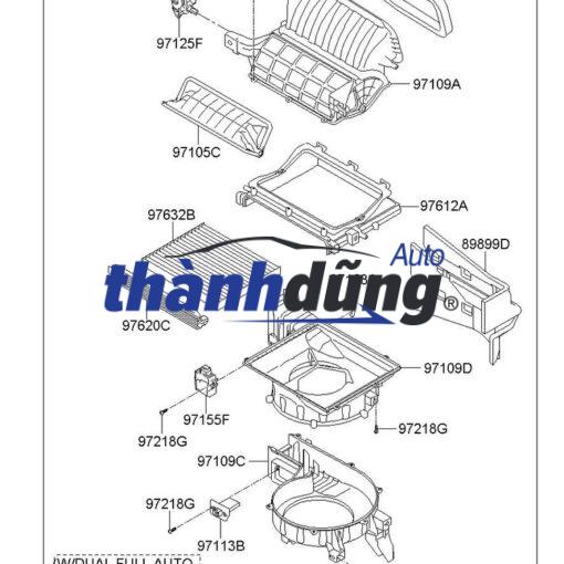 QUẠT DÀN LẠNH XE KIA K165 | 0K08A-61B10 - Ảnh 5