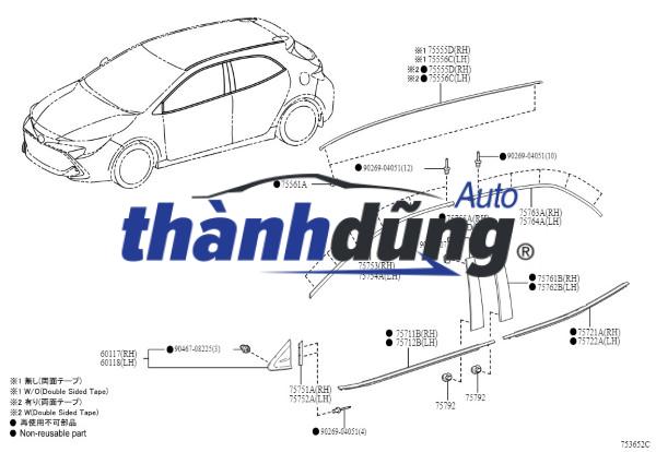 LÔNG MI CỬA TRƯỚC DAEWOO GENTRA 2007 | 96801086 - Ảnh 6