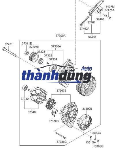 PULY MÁY PHÁT NISSAN TEANA 2011 | 23151JD20A - Ảnh 4
