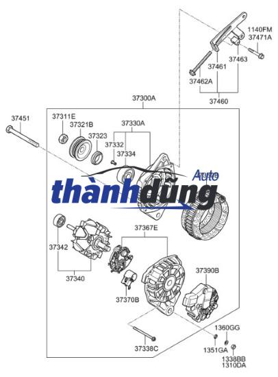 PULY MÁY PHÁT NISSAN TEANA 2011 | 23151JD20A - Ảnh 4