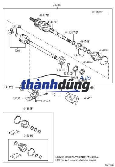 CÂY LÁP XE MERCEDES GLC300 2017-2023 | 2533307900 - Ảnh 4