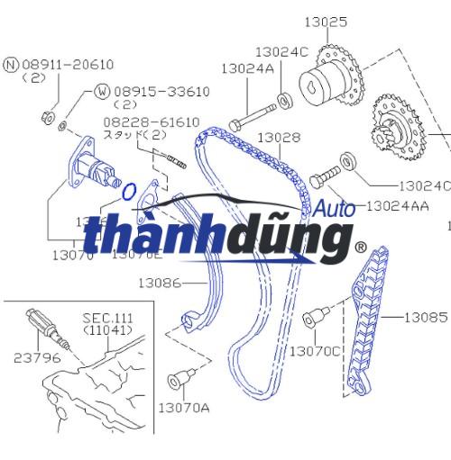 TỲ XÍCH CAM CONG XE MAZDA CX3 2023 | PE7W12671A - Ảnh 4