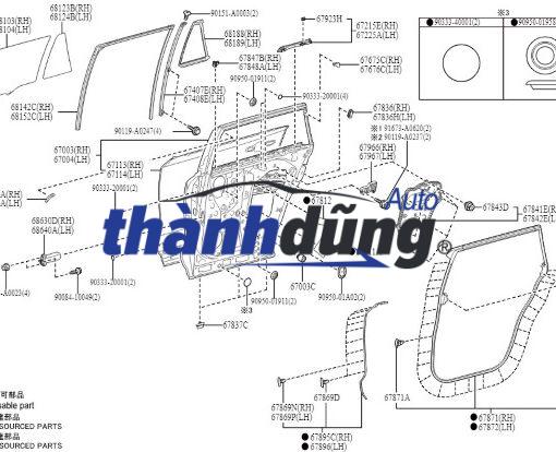 TAY MỞ CỬA NGOÀI FORD RANGER 2009 | 2M34J22400AA - Ảnh 4