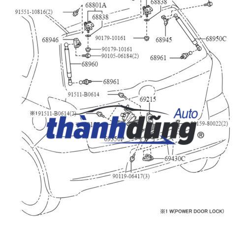 TAY MỞ CỐP HẬU TOYOTA HIACE 2014 - Ảnh 4