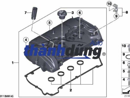 NẮP ĐỔ DẦU MẶT MÁY XE HYUNDAI SANTAFE - Ảnh 5