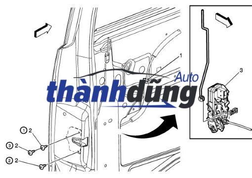 CỤM NGẬM KHÓA CỬA LÙA FORD TRANSIT - Ảnh 3