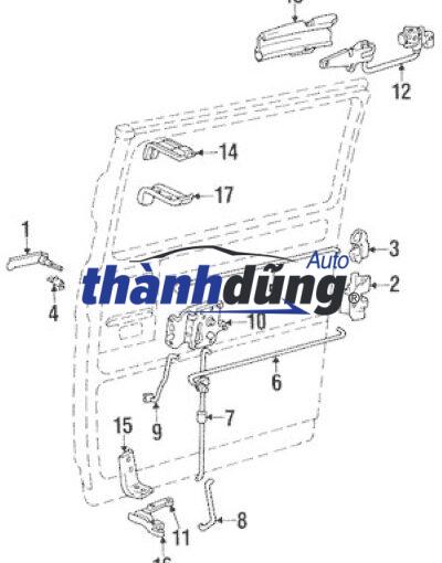CỤM NGẬM KHÓA CỬA LÙA FORD TRANSIT - Ảnh 4