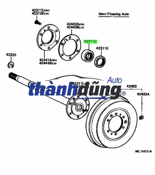 BI MAY Ơ TRƯỚC XE TOYOTA VIOS 2003-2007 | 435020D030 - Ảnh 5