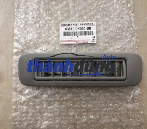 CỬA GIÓ ĐIỀU HÒA TRẦN XE TOYOTA FORTUNER 2010