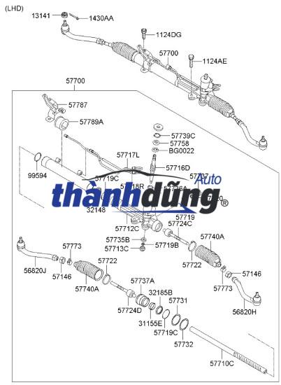 PHỚT THƯỚC LÁI HYUNDAI PORTER 2 2008 | 577904FA00 - Ảnh 5
