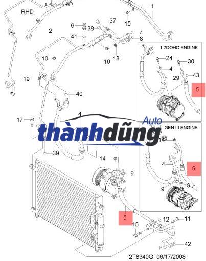 ỐNG GA VÀO LỐC LẠNH FORD FOCUS 2008 | 5M5H19N602AC - Ảnh 5