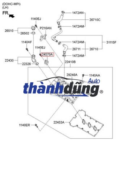NẮP CHỤP VAN OCV XE KIA CARNIVAL | 245703C110 - Ảnh 5