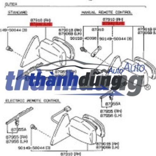 GƯƠNG CHIẾU HẬU BÊN PHỤ FORD EVEREST 2012 | UF6A69120A - Ảnh 4