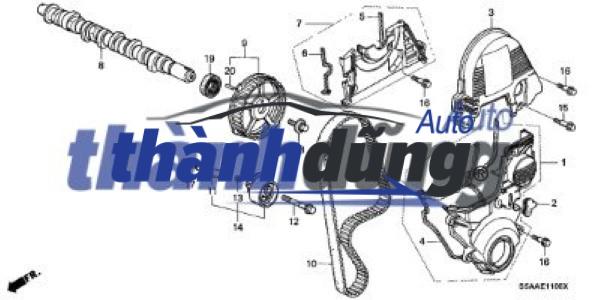 ỐP CAM DƯỚI CHEVROLET CRUZE 1.8 2012 | 55354834 - Ảnh 3
