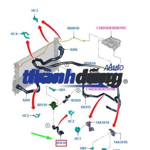 ỐNG KÉT NƯỚC TRÁI XE MERCEDES E300 2016 | 2045012582 - Ảnh 4