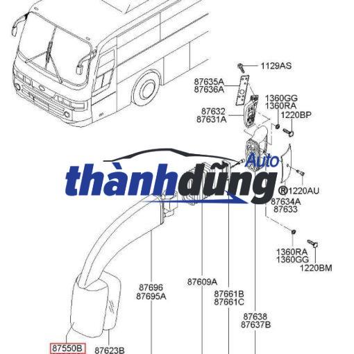 GƯƠNG (KÍNH) CHIẾU HẬU TRÁI SUZUKI VITARA | 8470154PA0 - Ảnh 5