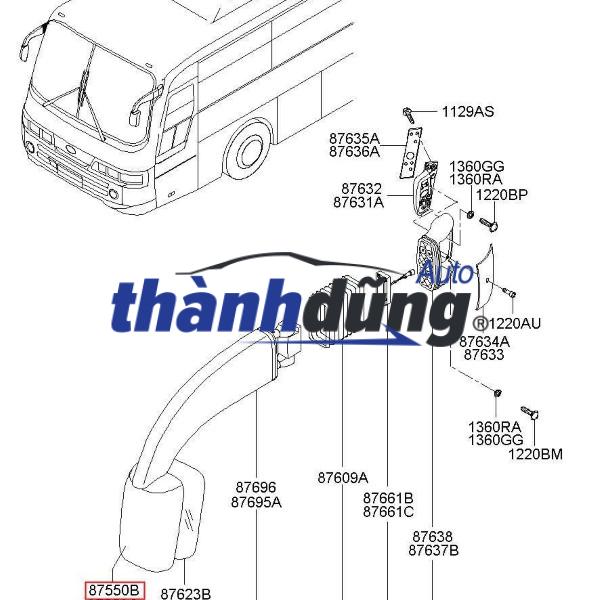 GƯƠNG (KÍNH) CHIẾU HẬU TRÁI SUZUKI VITARA | 8470154PA0 - Ảnh 5