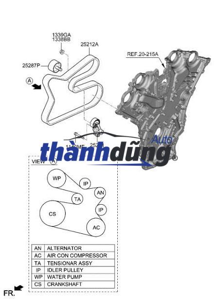 DÂY CUROA TỔNG XE FORD RAPTOR 2.0 2023 | JB3Q6C301AA - Ảnh 4