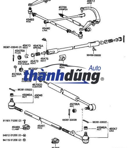 THANH GIẰNG LÁI TRONG NISSAN PATROL Y61 | 48680VC026 - Ảnh 5